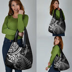 New Zealand Lizard Grocery Bag Silver Fern Aotearoa Maori