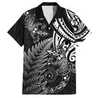 New Zealand Lizard Hawaiian Shirt Silver Fern Aotearoa Maori