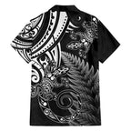 New Zealand Lizard Hawaiian Shirt Silver Fern Aotearoa Maori