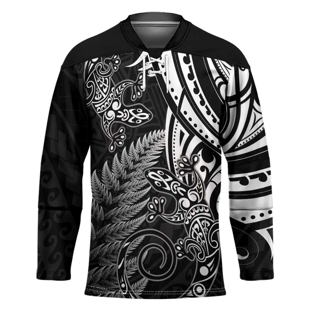 New Zealand Lizard Hockey Jersey Silver Fern Aotearoa Maori - Aussie Hoodie