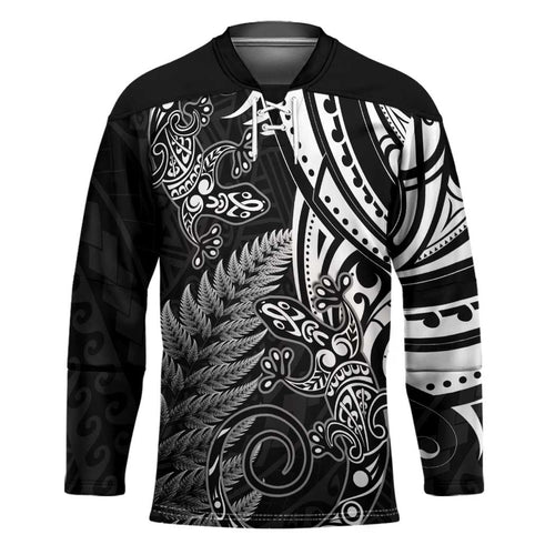 New Zealand Lizard Hockey Jersey Silver Fern Aotearoa Maori - Aussie Hoodie