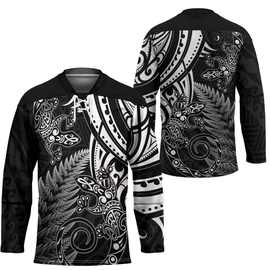 New Zealand Lizard Hockey Jersey Silver Fern Aotearoa Maori - Aussie Hoodie