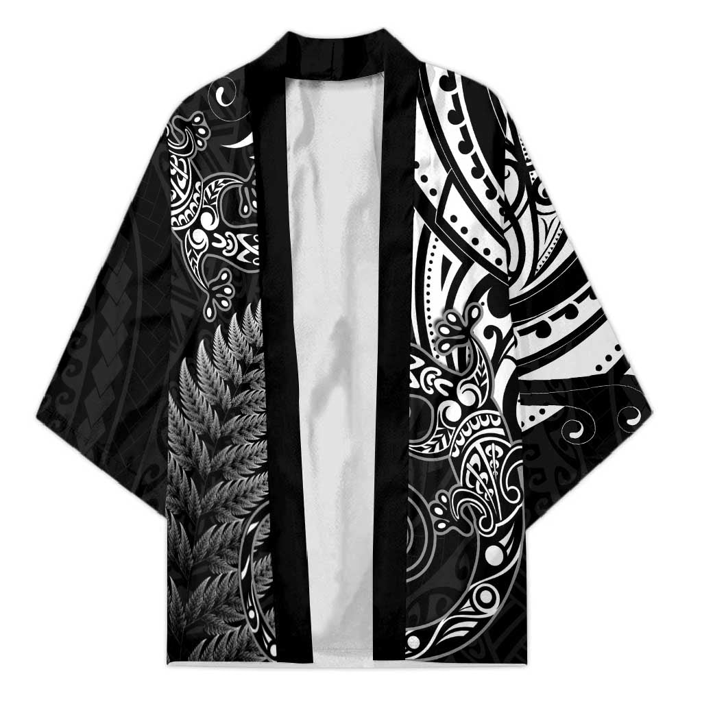 New Zealand Lizard Kimono Silver Fern Aotearoa Maori - Aussie Hoodie