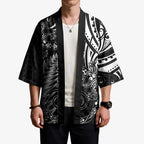 New Zealand Lizard Kimono Silver Fern Aotearoa Maori - Aussie Hoodie