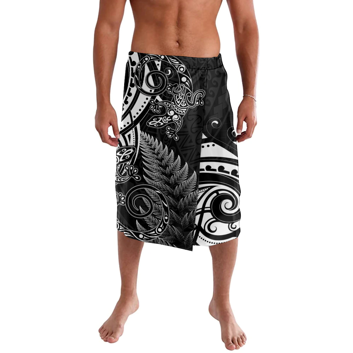 New Zealand Lizard Lavalava Silver Fern Aotearoa Maori