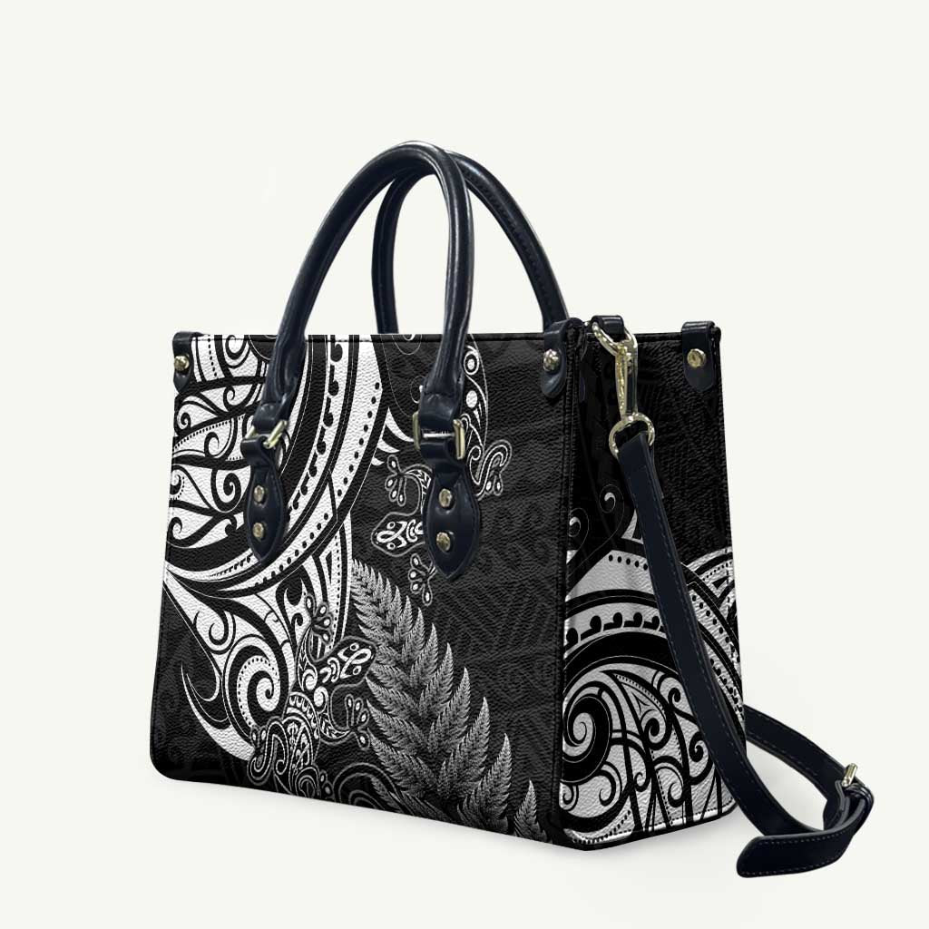 New Zealand Lizard Leather Bag Silver Fern Aotearoa Maori - Aussie Hoodie
