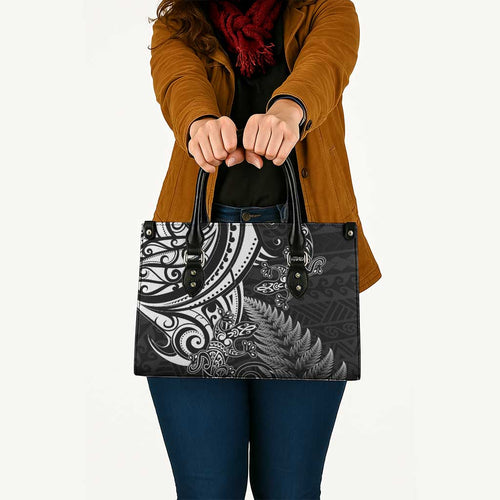New Zealand Lizard Leather Bag Silver Fern Aotearoa Maori - Aussie Hoodie
