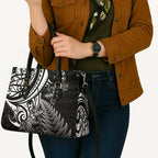 New Zealand Lizard Leather Bag Silver Fern Aotearoa Maori - Aussie Hoodie