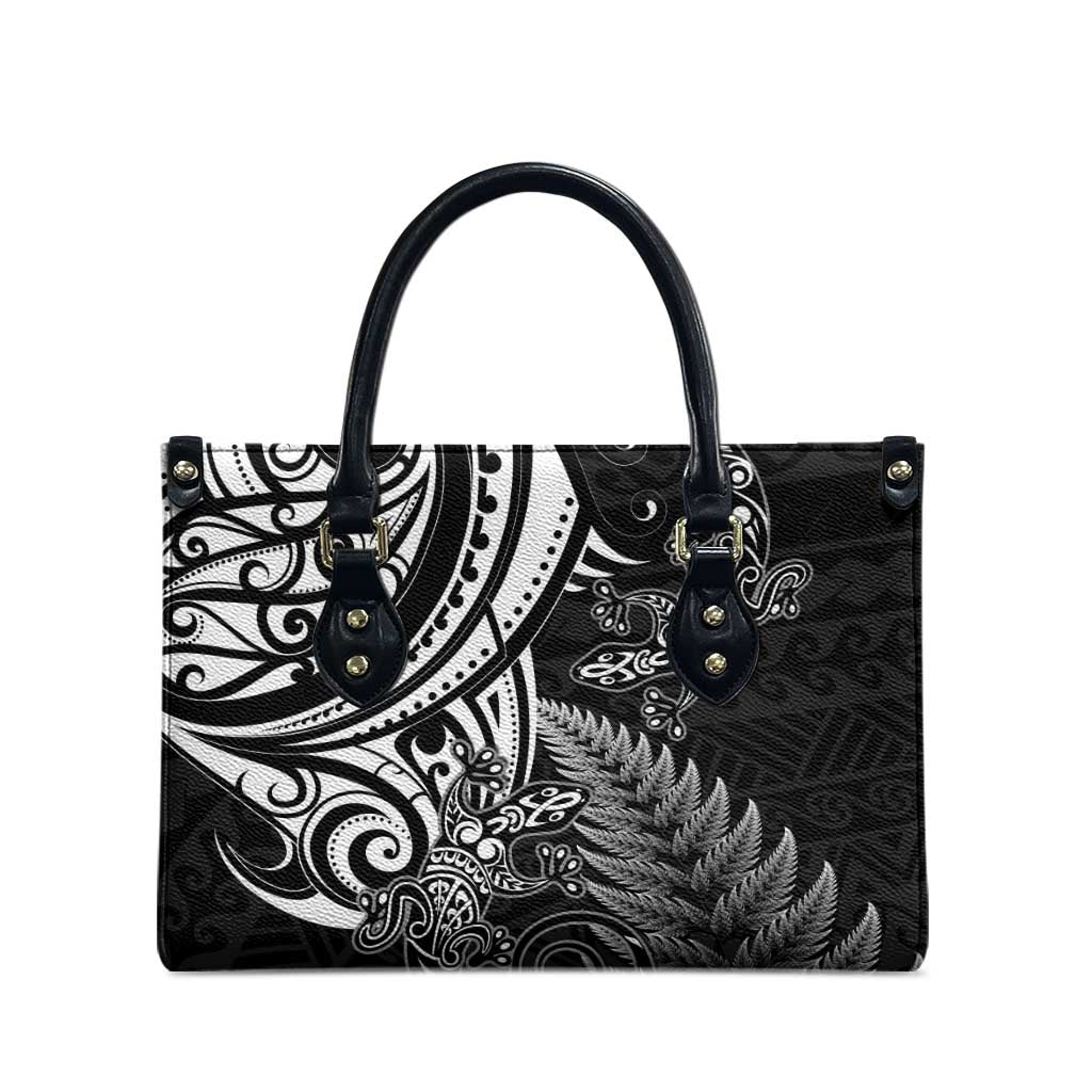 New Zealand Lizard Leather Bag Silver Fern Aotearoa Maori - Aussie Hoodie