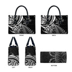 New Zealand Lizard Leather Bag Silver Fern Aotearoa Maori - Aussie Hoodie