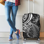 New Zealand Lizard Luggage Cover Silver Fern Aotearoa Maori