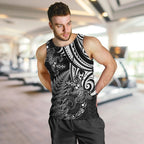 New Zealand Lizard Men Tank Top Silver Fern Aotearoa Maori