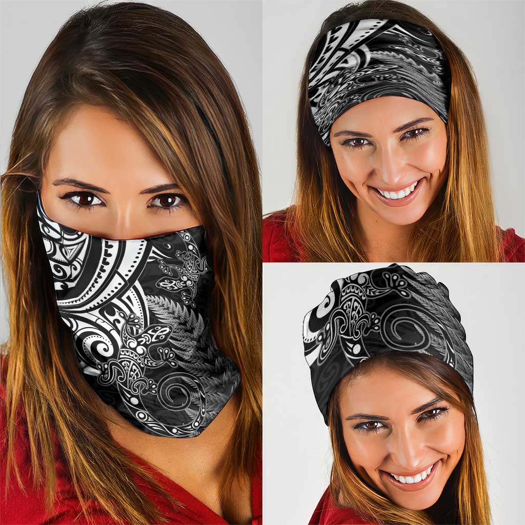 New Zealand Lizard Neck Gaiter Silver Fern Aotearoa Maori - Aussie Hoodie
