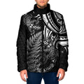 New Zealand Lizard Padded Jacket Silver Fern Aotearoa Maori - Aussie Hoodie