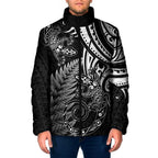 New Zealand Lizard Padded Jacket Silver Fern Aotearoa Maori - Aussie Hoodie