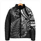 New Zealand Lizard Padded Jacket Silver Fern Aotearoa Maori - Aussie Hoodie