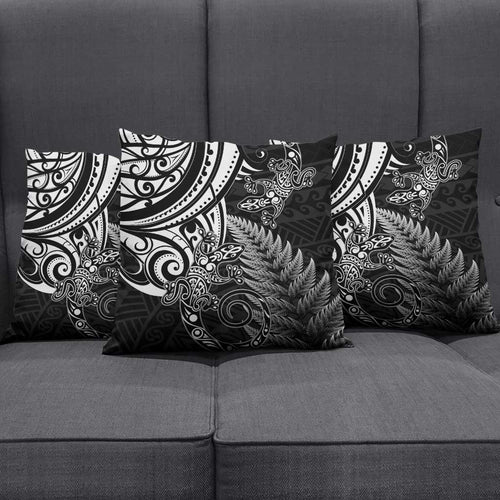 New Zealand Lizard Pillow Cover Silver Fern Aotearoa Maori - Aussie Hoodie