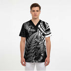 New Zealand Lizard Scrub Top Silver Fern Aotearoa Maori - Aussie Hoodie