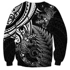 New Zealand Lizard Sweatshirt Silver Fern Aotearoa Maori