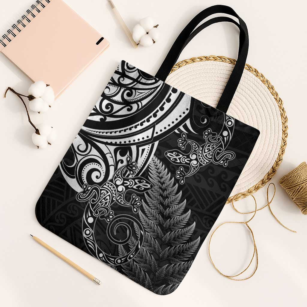 New Zealand Lizard Tote Bag Silver Fern Aotearoa Maori - Aussie Hoodie