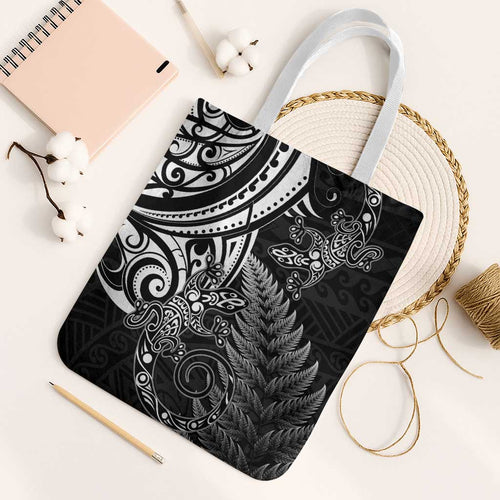 New Zealand Lizard Tote Bag Silver Fern Aotearoa Maori - Aussie Hoodie