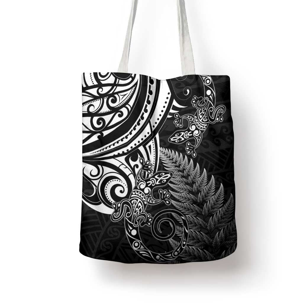 New Zealand Lizard Tote Bag Silver Fern Aotearoa Maori - Aussie Hoodie