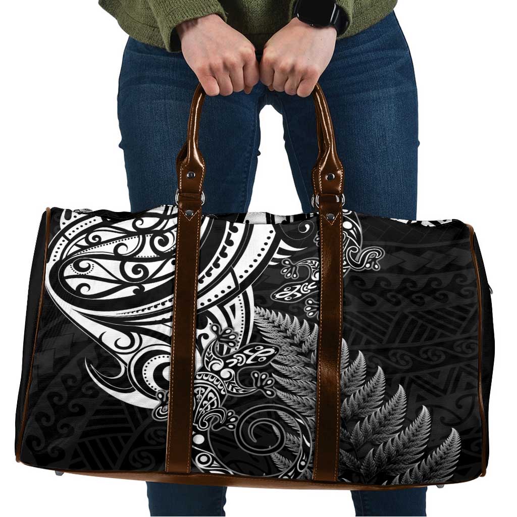 New Zealand Lizard Travel Bag Silver Fern Aotearoa Maori - Aussie Hoodie