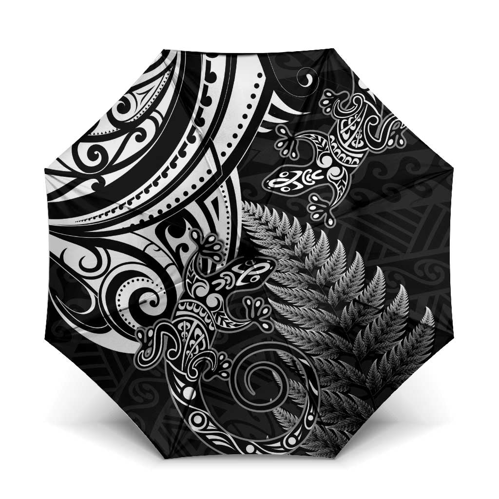 New Zealand Lizard Umbrella Silver Fern Aotearoa Maori - Aussie Hoodie