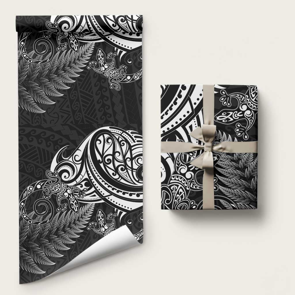 New Zealand Lizard Wrapping Paper Silver Fern Aotearoa Maori - Aussie Hoodie