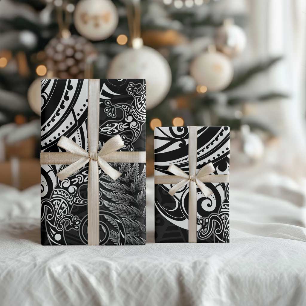 New Zealand Lizard Wrapping Paper Silver Fern Aotearoa Maori - Aussie Hoodie