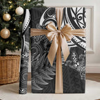 New Zealand Lizard Wrapping Paper Silver Fern Aotearoa Maori - Aussie Hoodie