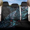 New Zealand Lizard Back Car Seat Cover Silver Fern Aotearoa Maori With Paua Shell