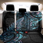 New Zealand Lizard Back Car Seat Cover Silver Fern Aotearoa Maori With Paua Shell