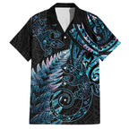 New Zealand Lizard Hawaiian Shirt Silver Fern Aotearoa Maori With Paua Shell