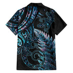 New Zealand Lizard Hawaiian Shirt Silver Fern Aotearoa Maori With Paua Shell