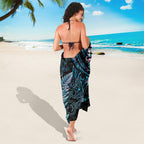 New Zealand Lizard Sarong Silver Fern Aotearoa Maori With Paua Shell