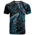 New Zealand Lizard T Shirt Silver Fern Aotearoa Maori With Paua Shell