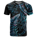 New Zealand Lizard T Shirt Silver Fern Aotearoa Maori With Paua Shell