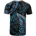 New Zealand Lizard T Shirt Silver Fern Aotearoa Maori With Paua Shell