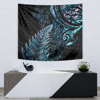 New Zealand Lizard Tapestry Silver Fern Aotearoa Maori With Paua Shell