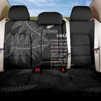 Custom New Zealand Haka Rugby Back Car Seat Cover 2024 Pacific Go Black Silver Fern