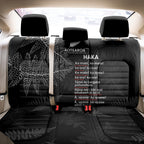 Custom New Zealand Haka Rugby Back Car Seat Cover 2024 Pacific Go Black Silver Fern