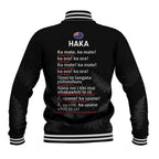 Custom New Zealand Haka Rugby Baseball Jacket 2024 Pacific Go Black Silver Fern