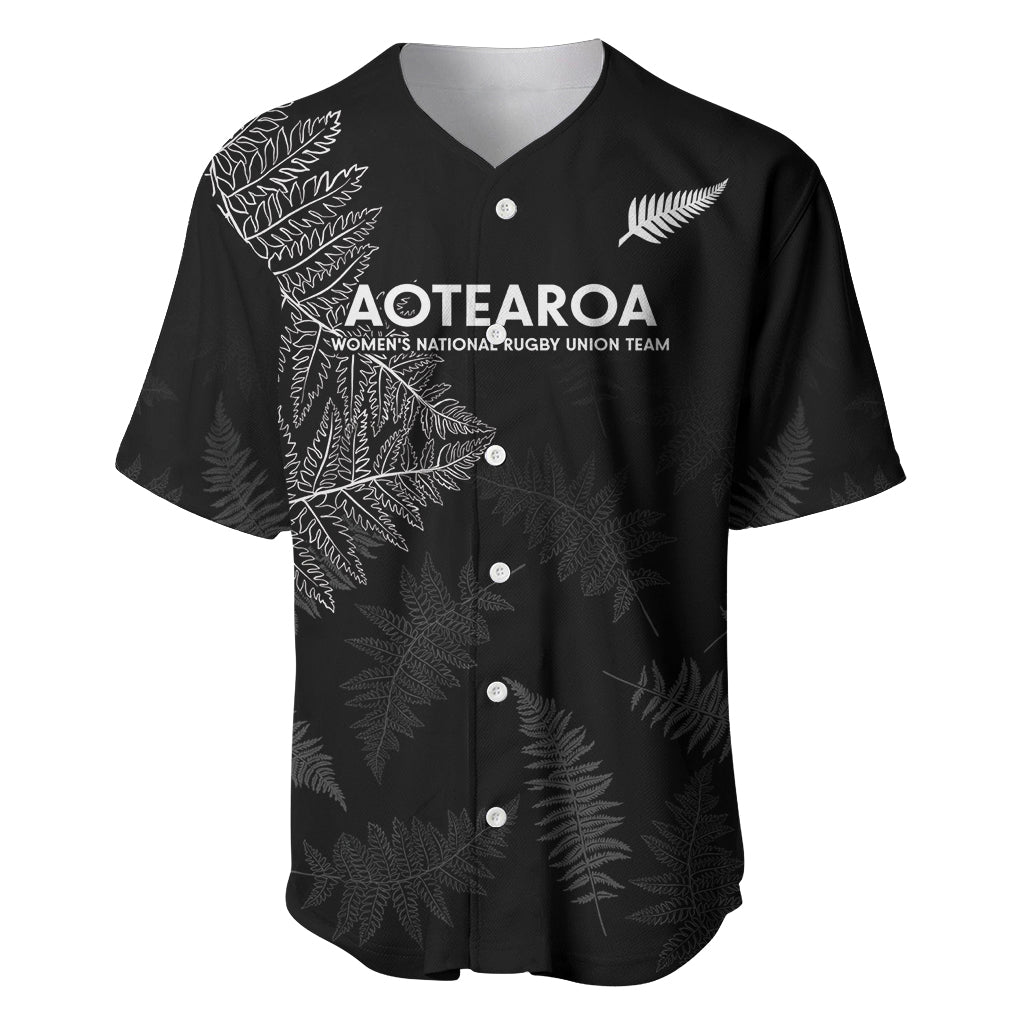 Custom New Zealand Haka Rugby Baseball Jersey 2024 Pacific Go Black Silver Fern