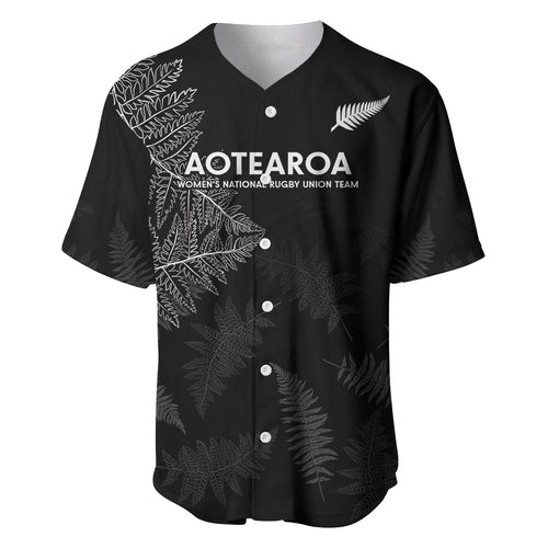 Custom New Zealand Haka Rugby Baseball Jersey 2024 Pacific Go Black Silver Fern