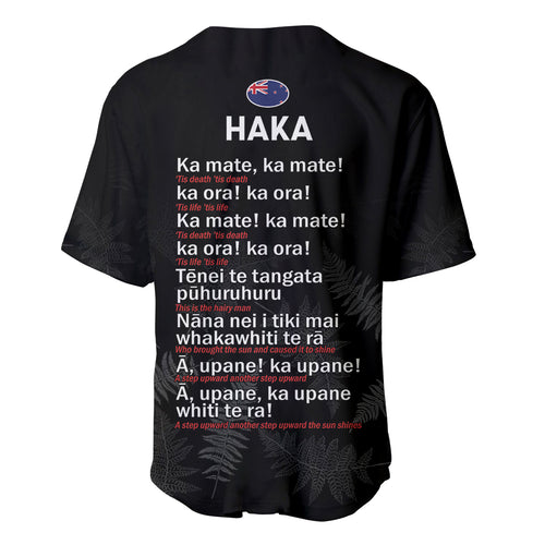 Custom New Zealand Haka Rugby Baseball Jersey 2024 Pacific Go Black Silver Fern