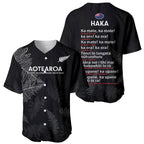 Custom New Zealand Haka Rugby Baseball Jersey 2024 Pacific Go Black Silver Fern
