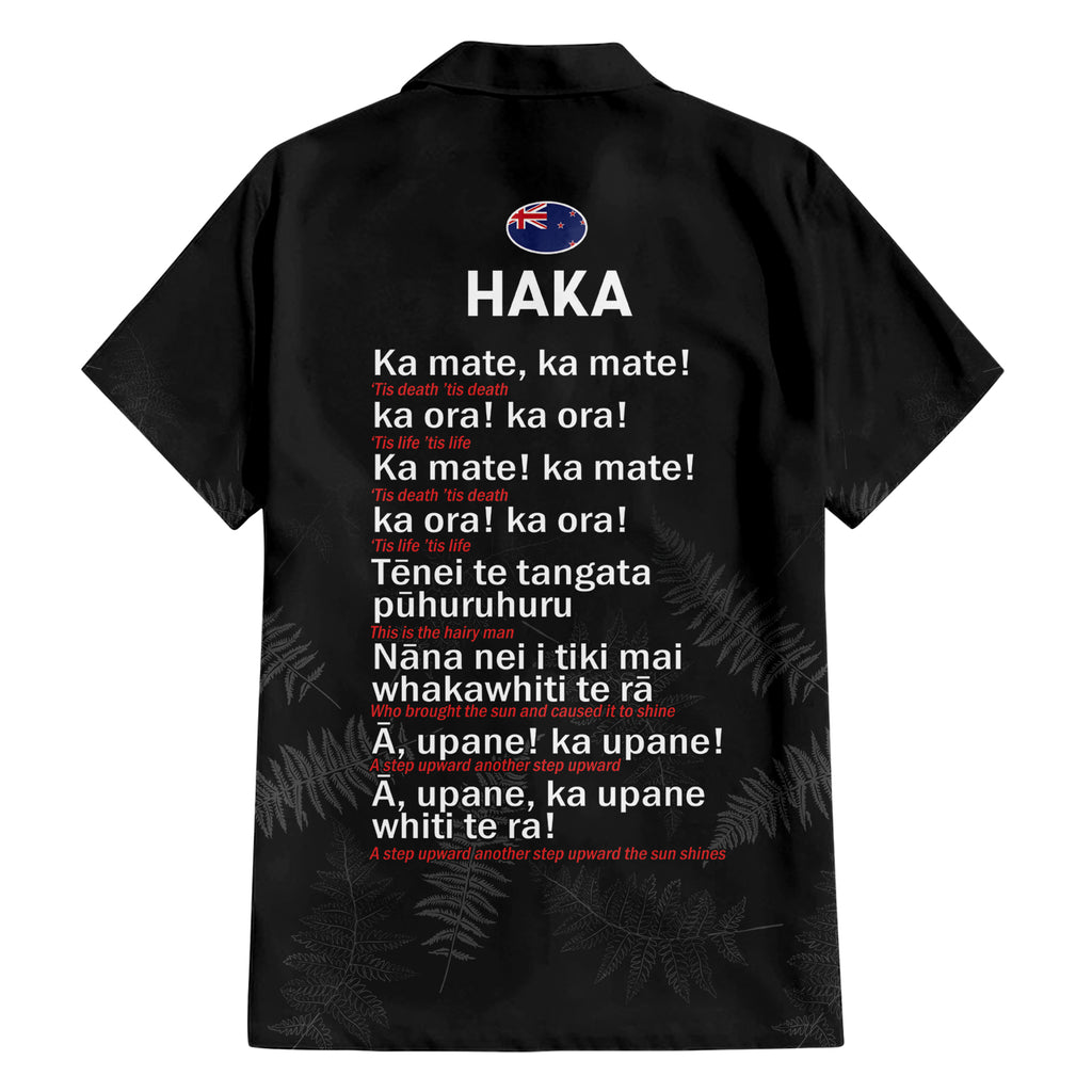 Custom New Zealand Haka Rugby Hawaiian Shirt 2024 Pacific Go Black Silver Fern