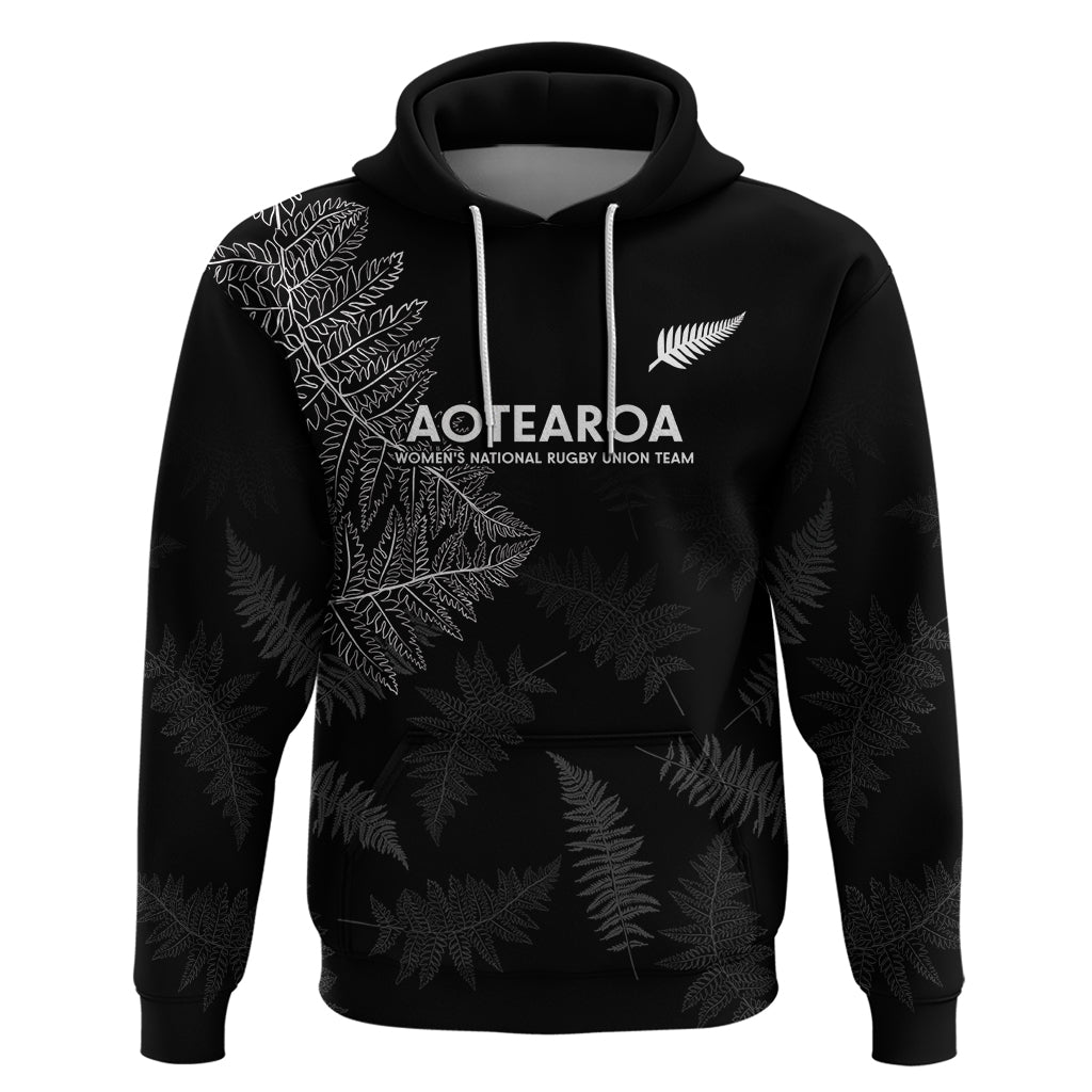 Custom New Zealand Haka Rugby Hoodie 2024 Pacific Go Black Silver Fern