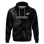 Custom New Zealand Haka Rugby Hoodie 2024 Pacific Go Black Silver Fern